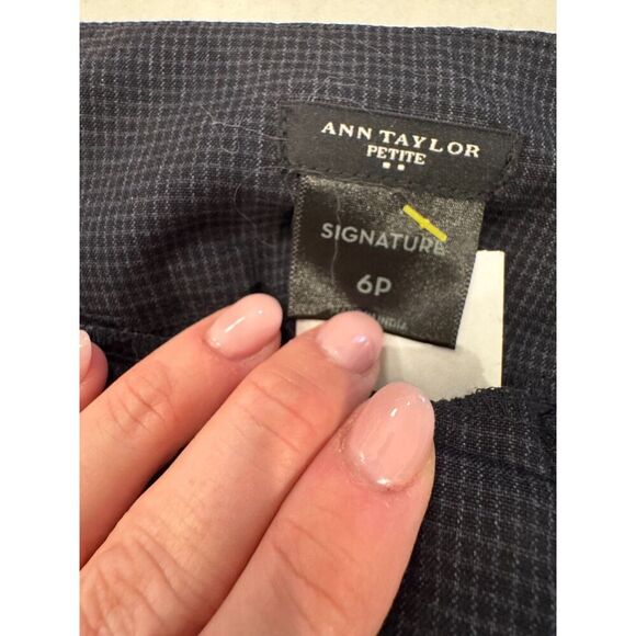 Ann Taylor LOFT Petite 6P Navy Black Dress Pants – Slim Straight Trouser Work - Picture 4 of 4